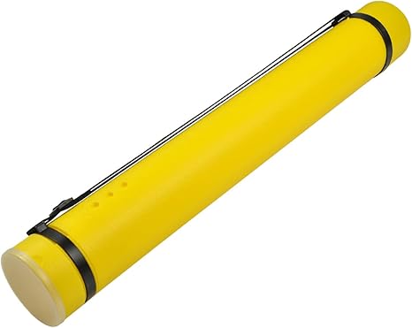 DEWEL Adjustable Document Tube 24.5-40 Inch Waterproof Plastic Storage Case with Strap
