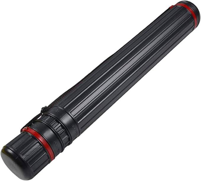 DEWEL Telescoping Art Tube 25-40 Inch Waterproof Poster Storage Case with Strap（1pcs）