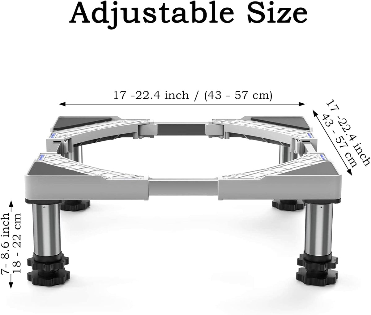 DEWEL Adjustable Fridge & Washing Machine Stand, 7"-8.6" Height, 770LB Capacity