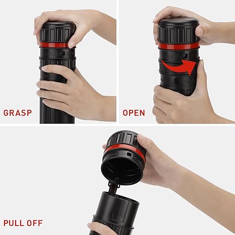 DEWEL Telescoping Document Poster Tube Waterproof with Strap