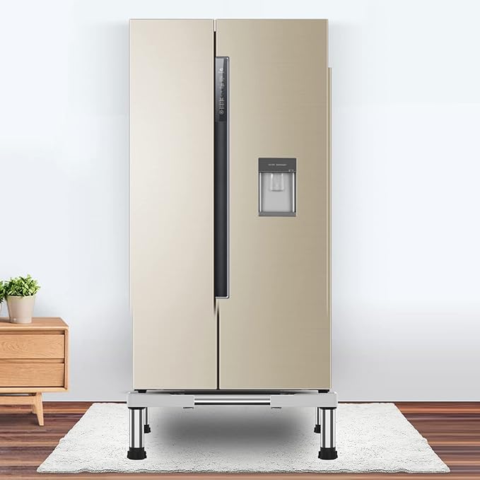 DEWEL Adjustable Mini Fridge & Washer Stand, 7"-8.2"/7"-8.6"Height, 770LB/1100LB Capacity