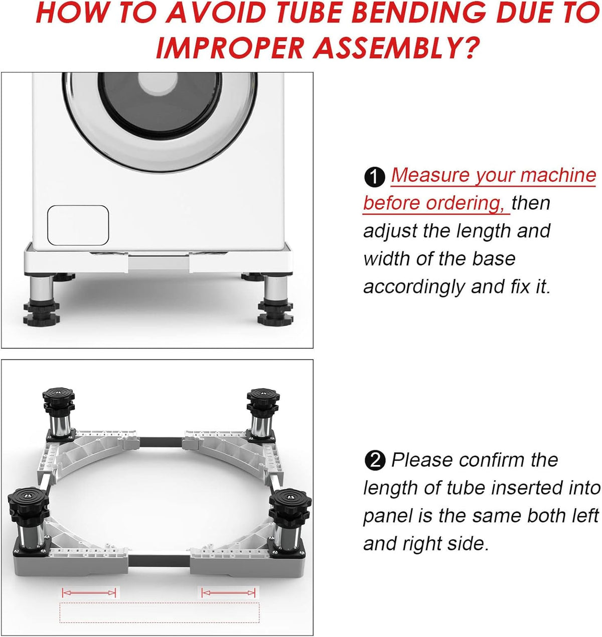 DEWEL Adjustable Mini Fridge & Washer Base Stand, 770LB Capacity