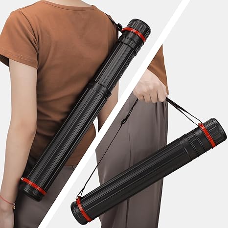 DEWEL Telescoping Document Poster Tube Waterproof with Strap