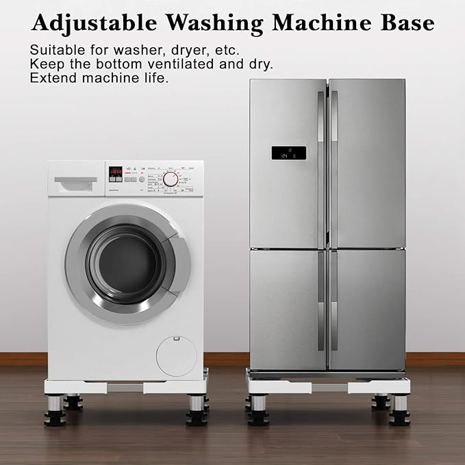 DEWEL Adjustable Mini Fridge & Washer Base Stand, 770LB Capacity
